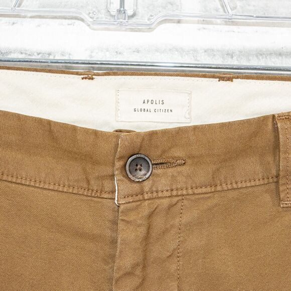 Apolis Global Citizen Slim fit Utility Chino Pants Light Brown Size 30 - Picture 9 of 10